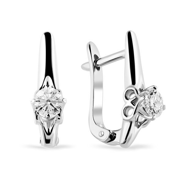 Сережки з 1 діамантом