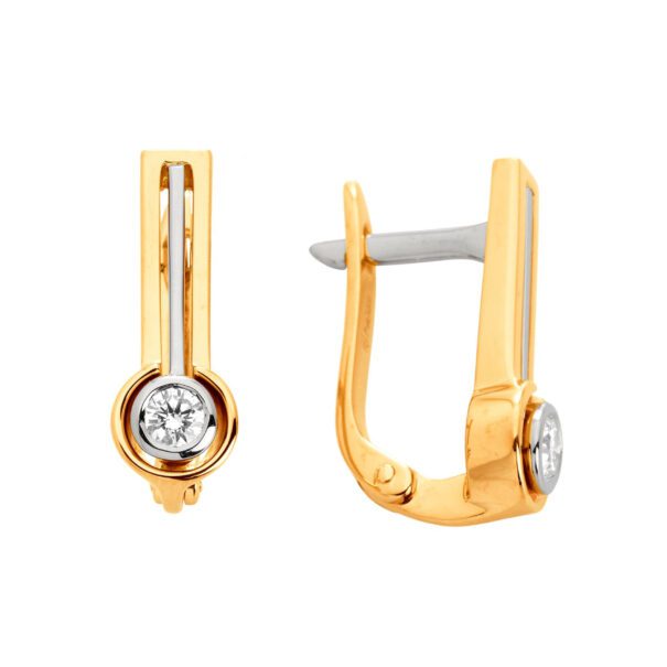 Сережки з 1 діамантом