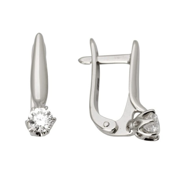 Сережки з 1 діамантом