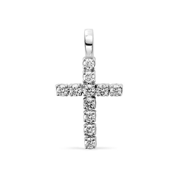 Хрестик з декількома діамантами