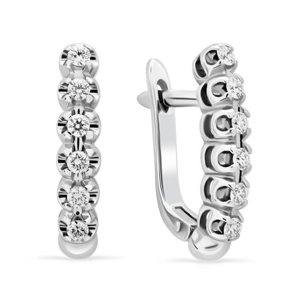 Сережки з декількома діамантами