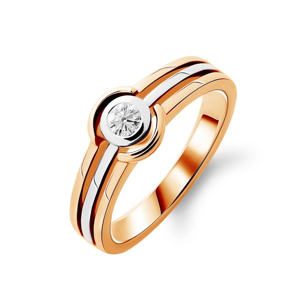 Каблучка з 1 діамантом