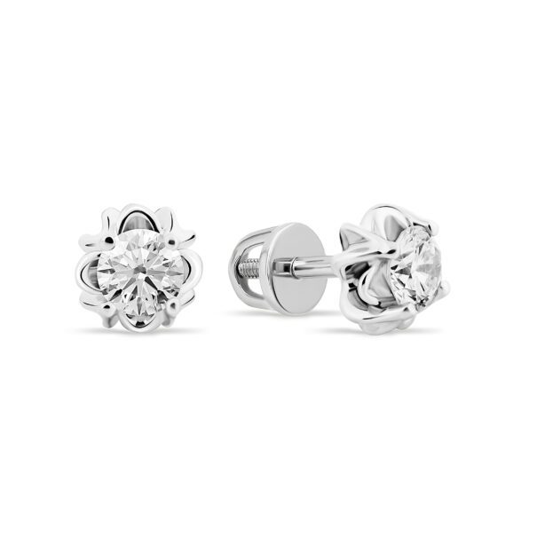 Сережки з 1 діамантом