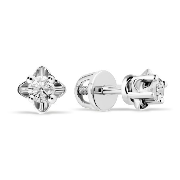 Сережки з 1 діамантом