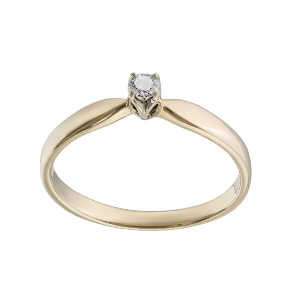 Каблучка з 1 діамантом