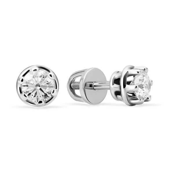 Сережки з 1 діамантом