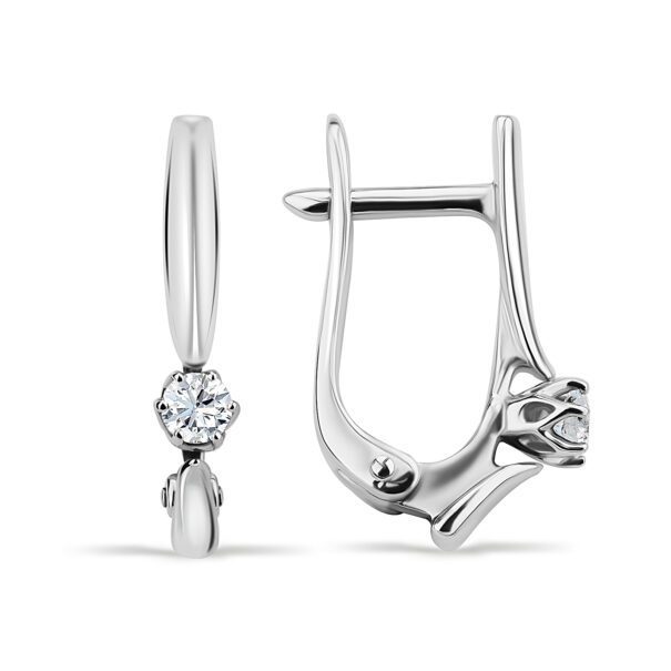 Сережки з 1 діамантом