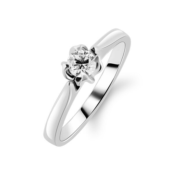 Каблучка з 1 діамантом