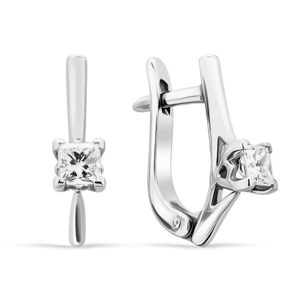 Сережки з 1 діамантом