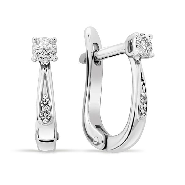 Сережки з декількома діамантами