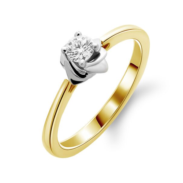 Каблучка з 1 діамантом