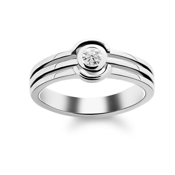 Каблучка з 1 діамантом