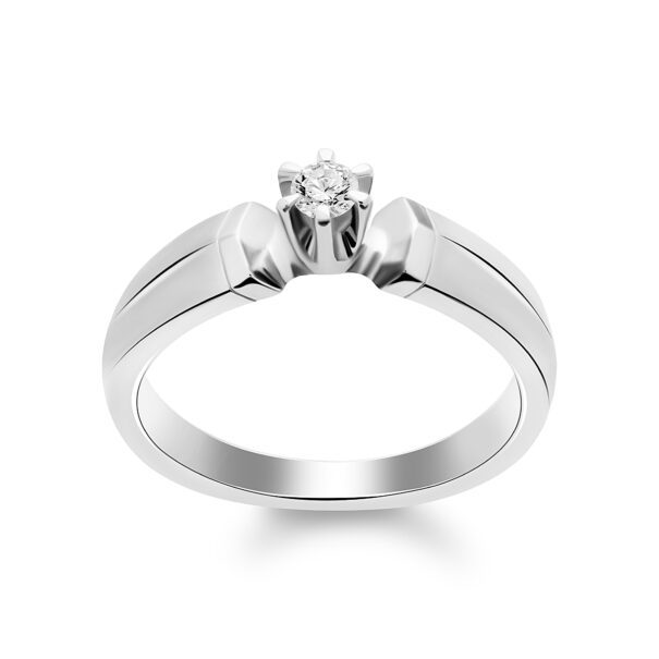 Каблучка з 1 діамантом