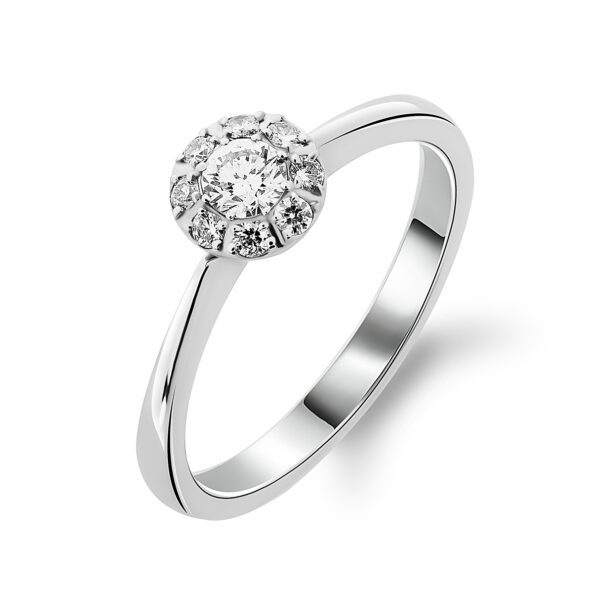 Каблучка з декількома діамантами