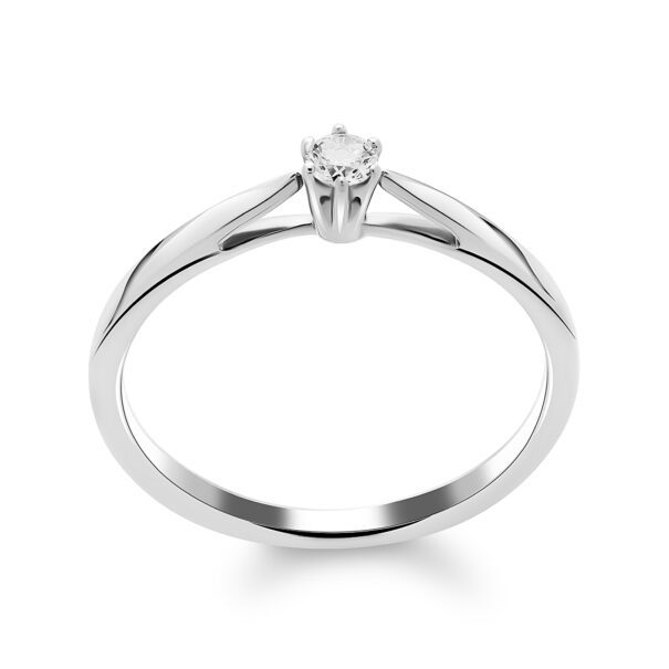 Каблучка з 1 діамантом