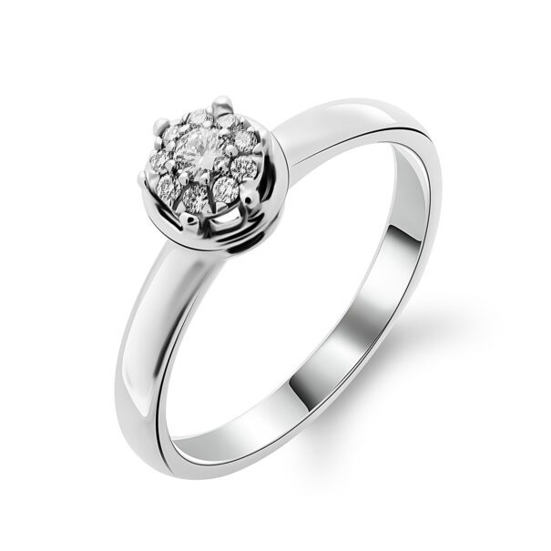 Каблучка з декількома діамантами