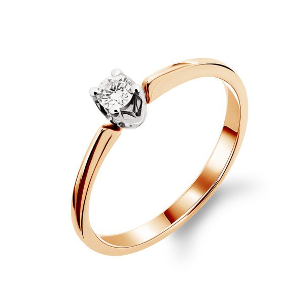 Каблучка з 1 діамантом
