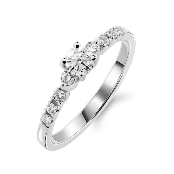 Каблучка з декількома діамантами