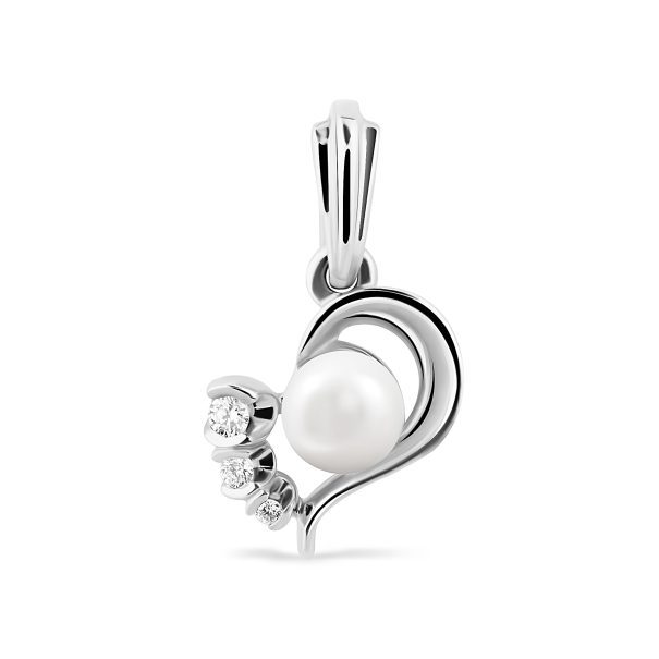 Підвіска з перлиною та діамантами