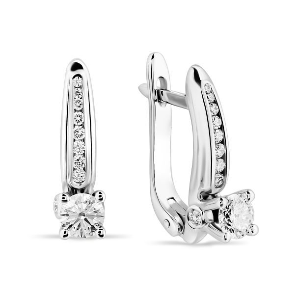 Сережки з декількома діамантами