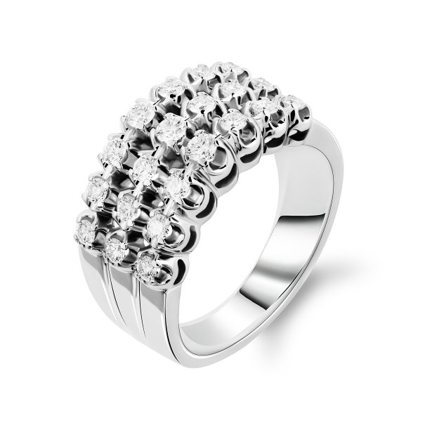 Каблучка з декількома діамантами