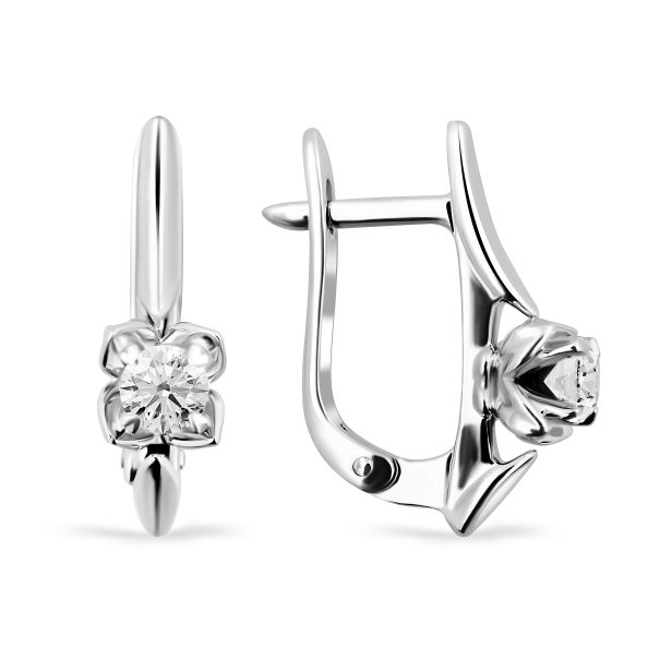 Сережки з 1 діамантом