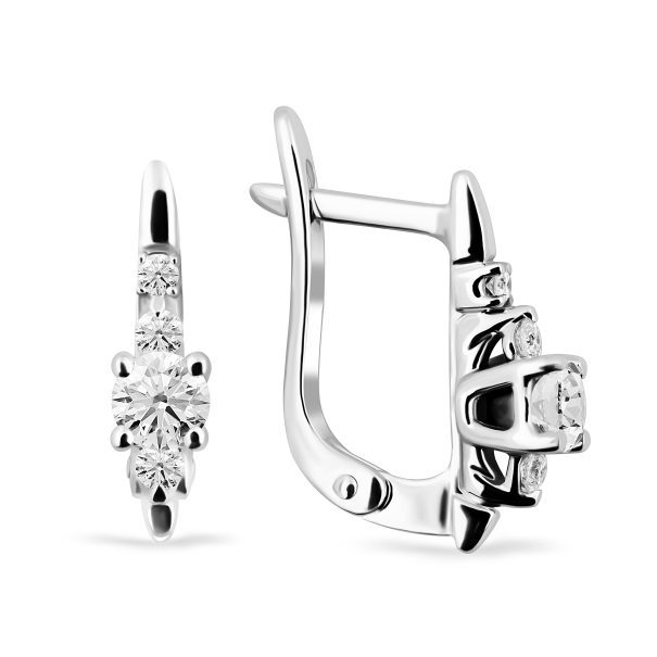 Сережки з декількома діамантами