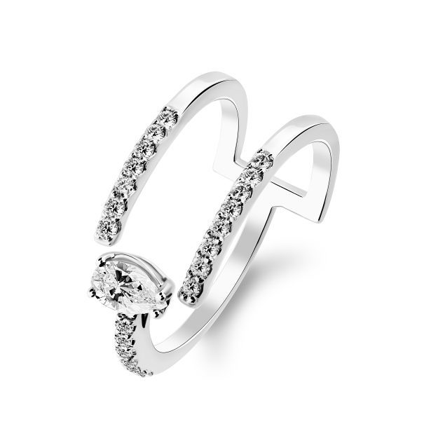 Каблучка з декількома діамантами