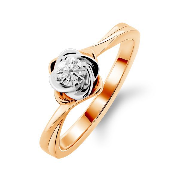 Каблучка з 1 діамантом