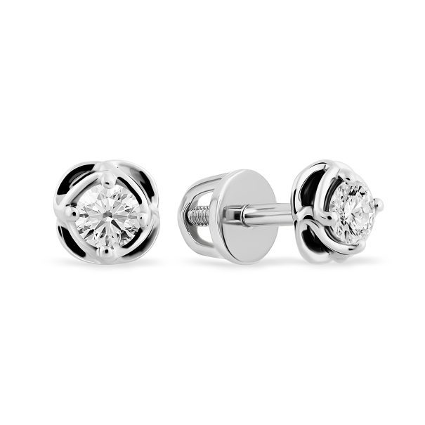 Сережки з 1 діамантом